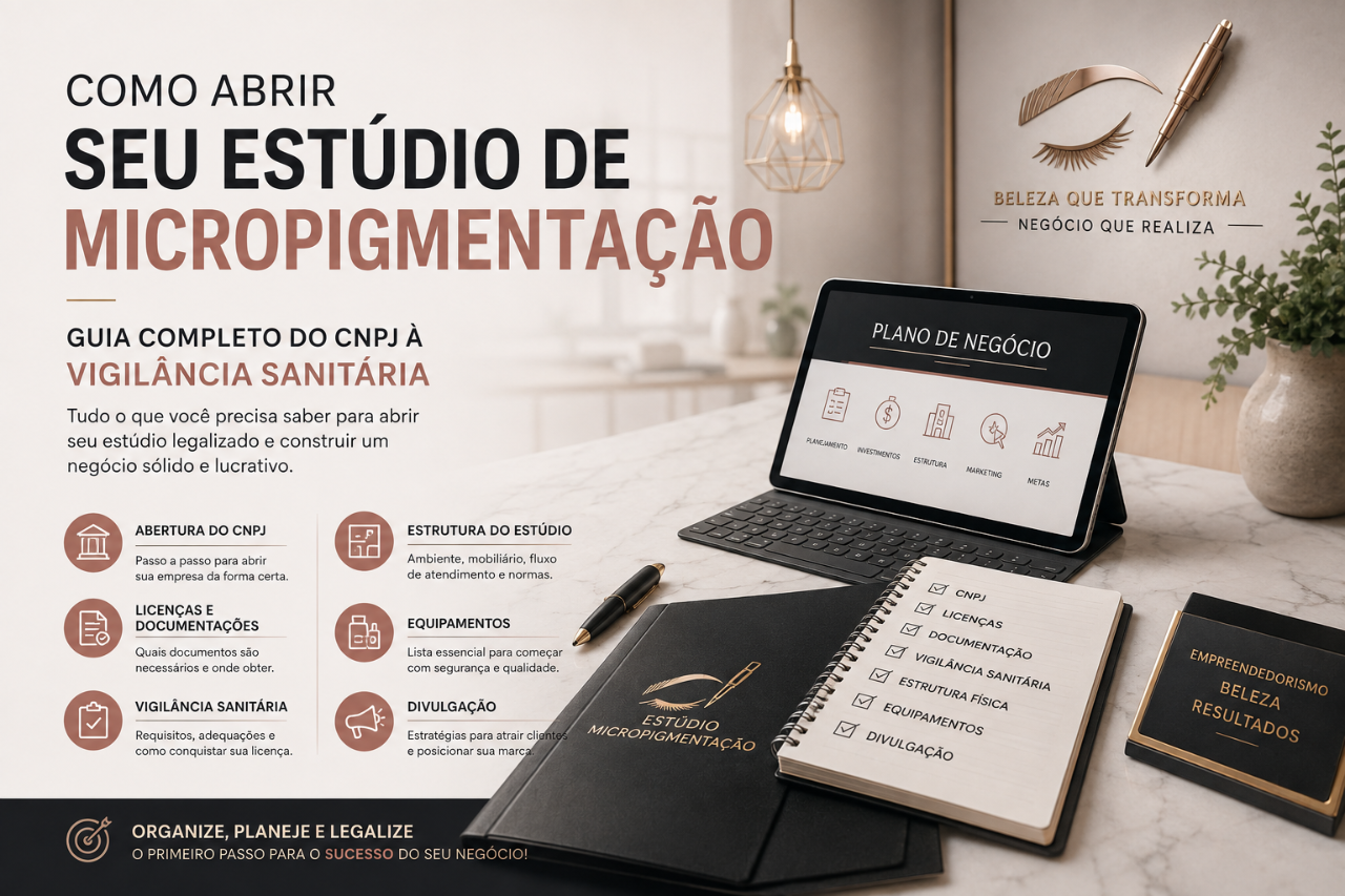 Como Abrir Seu Estúdio de Micropigmentação: Guia Completo do CNPJ à Vigilância Sanitária